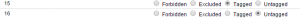 Tagged (port 15) and untagged (port 16)